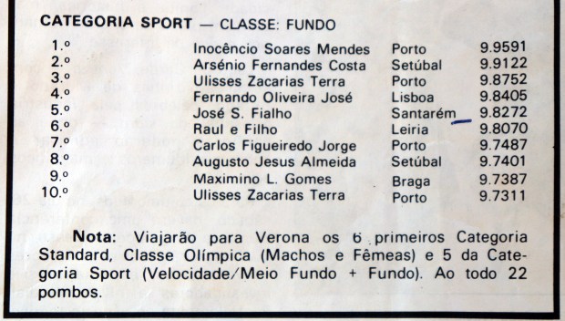 classificações verona